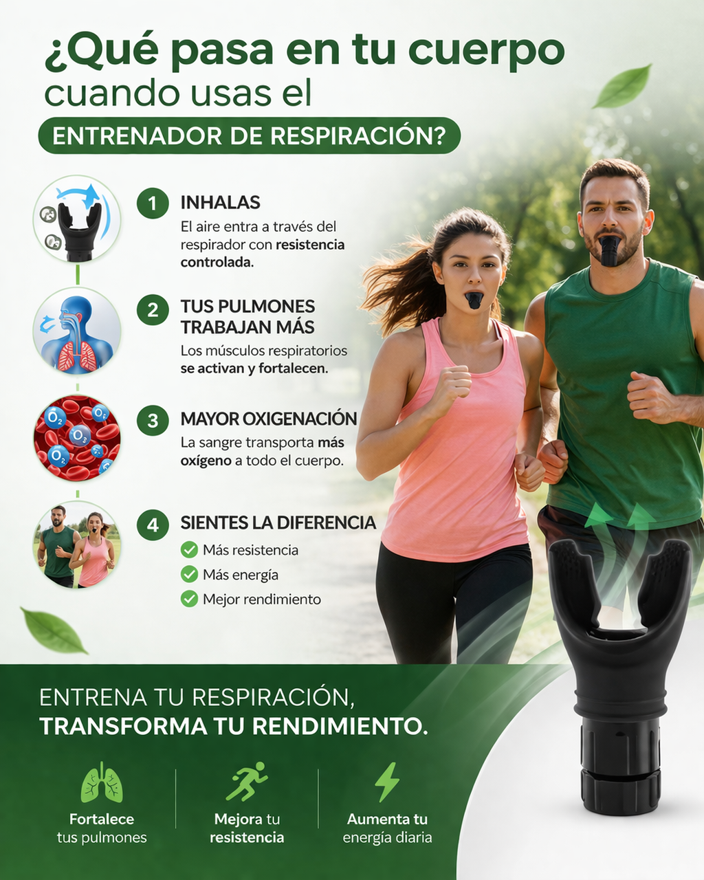 Eleva tu rendimiento, transforma tu bienestar con el entrenador de Respiración