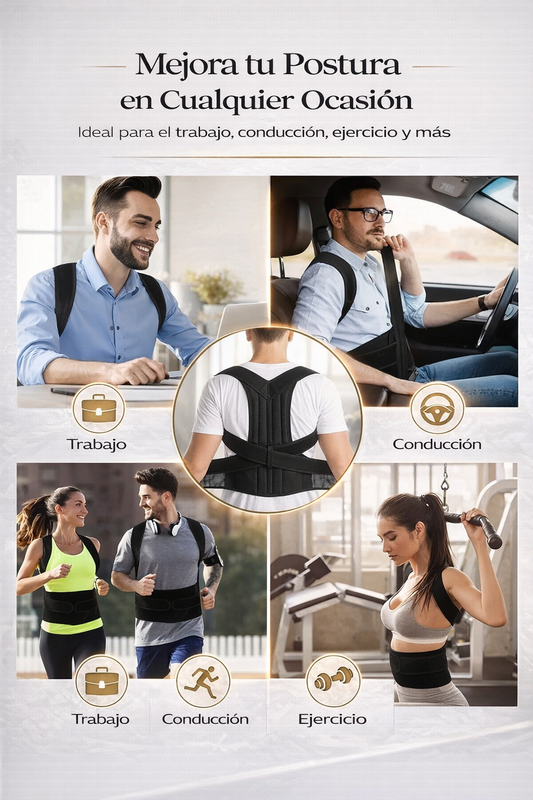 Recupera tu postura, alivia el dolor y mejora tu bienestar desde el primer uso.
